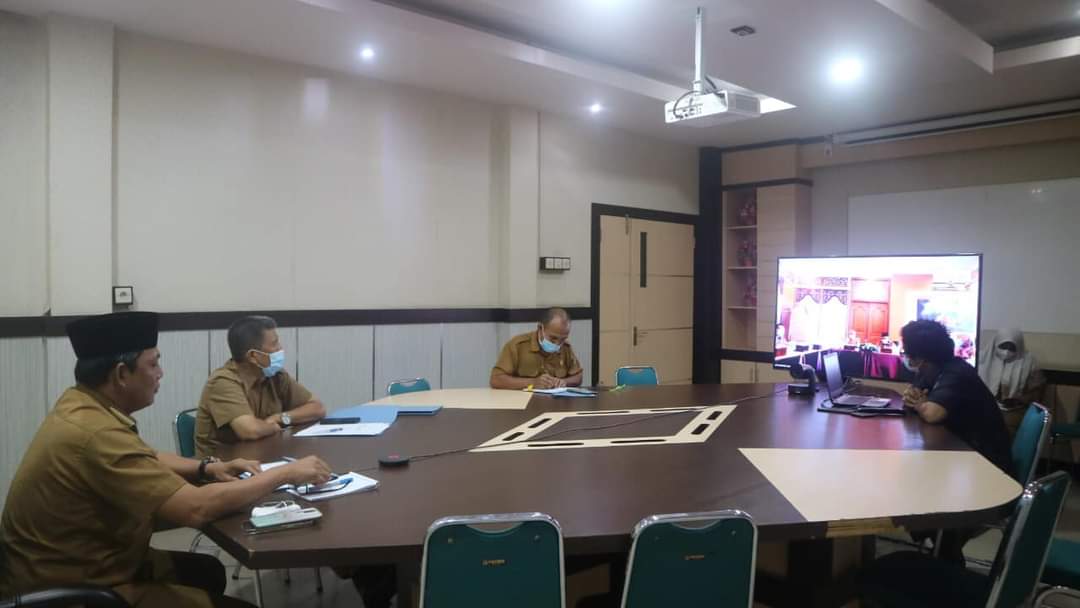 Rapat Virtual Dengan Pemprov Jambi Tentang Pemanfaatan Lahan Eks. MTQ,   Wabup Hairan:  Kita Akan Membuka Gerai UMKM 