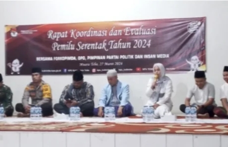 KPU Gelar Rakor dan Evaluasi Pemilu Serentak 2024 Bersama Forkopimda , OPD, Pimpinan Partai dan Media