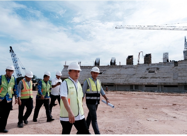 Stadion Jambi Swarna Bhumi Terus Dikebut, Al Haris Optimis Tahun ini Bisa Dipakai