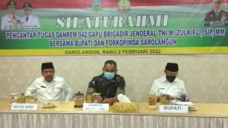 Bupati Cek Endra Sambut Kunjungan Kerja Danrem 042/Gapu