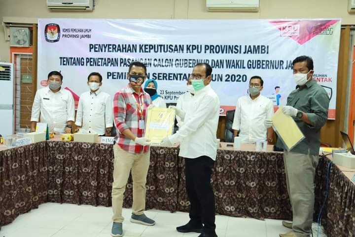 KPU Resmi Tetapkan Ce- Ratu Sebagai Cagub dan Cawagub di Pilgub Jambi