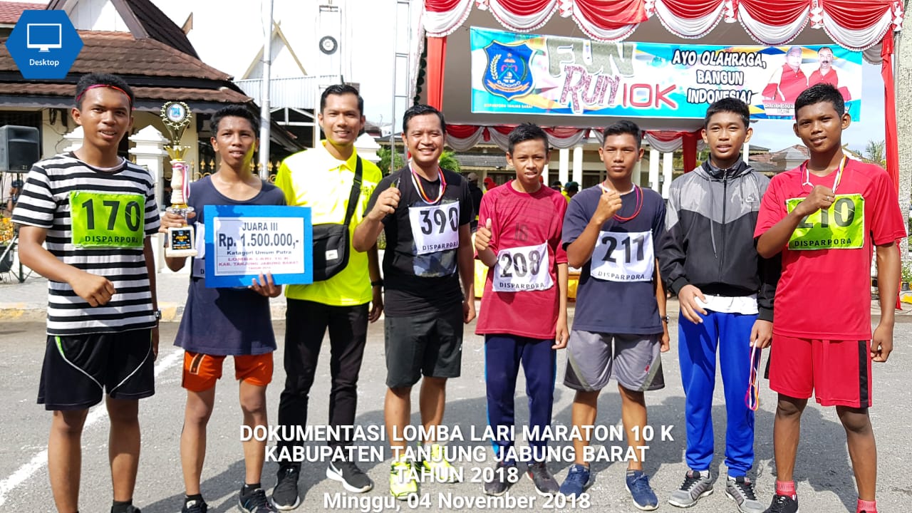 Wakil Ketua DPRD Tanjab Barat Ikut Lomba Lari Marathon 10 K