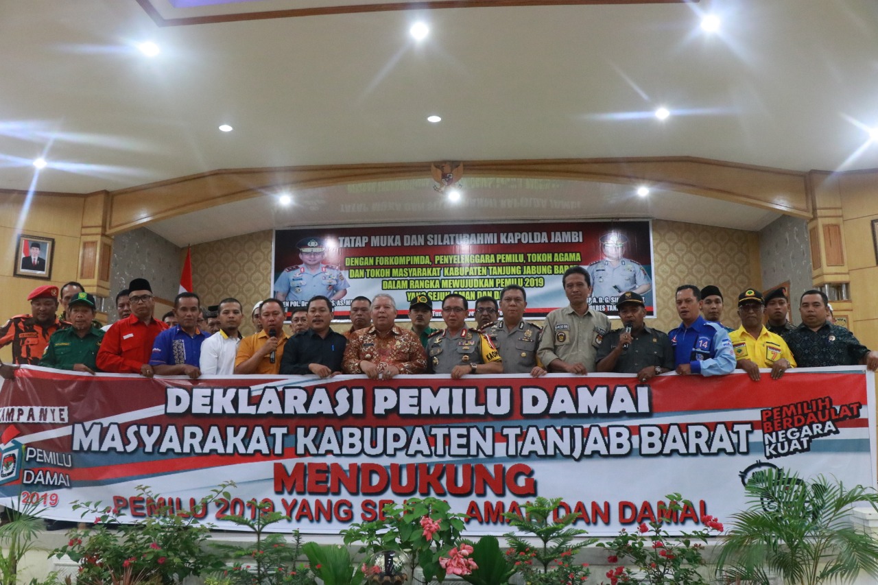 Kapolda Jambi Deklarasi Pemilu Damai 2019,