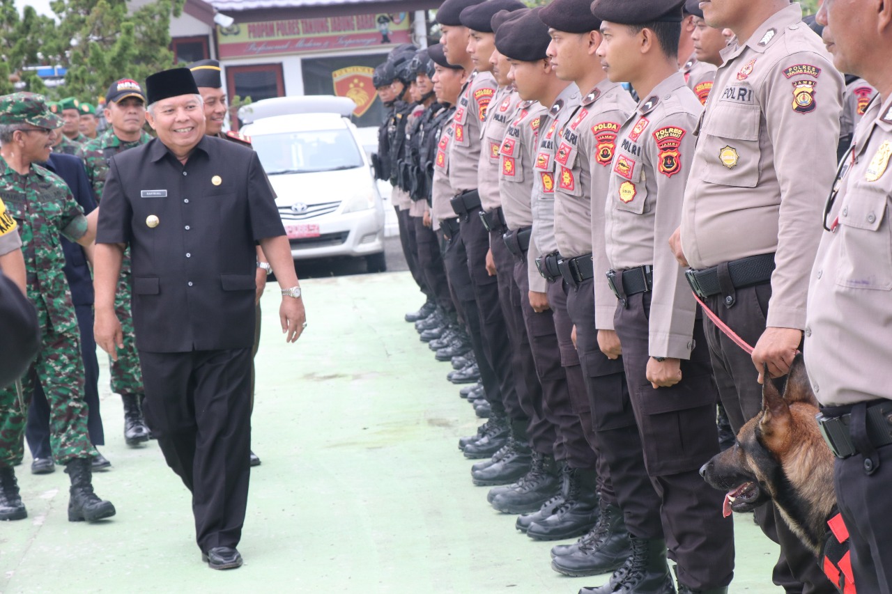 Jelang Pilkades Serentak, Pemda dan Polres Tanjung Jabung Barat Gelar Apel Pengamanan