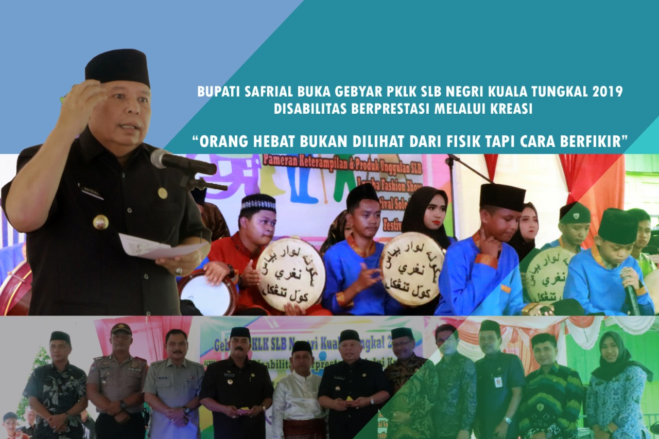 Bupati Safrial Buka Secara Resmi Gebyar PKLK SLB Kuala Tungkal.