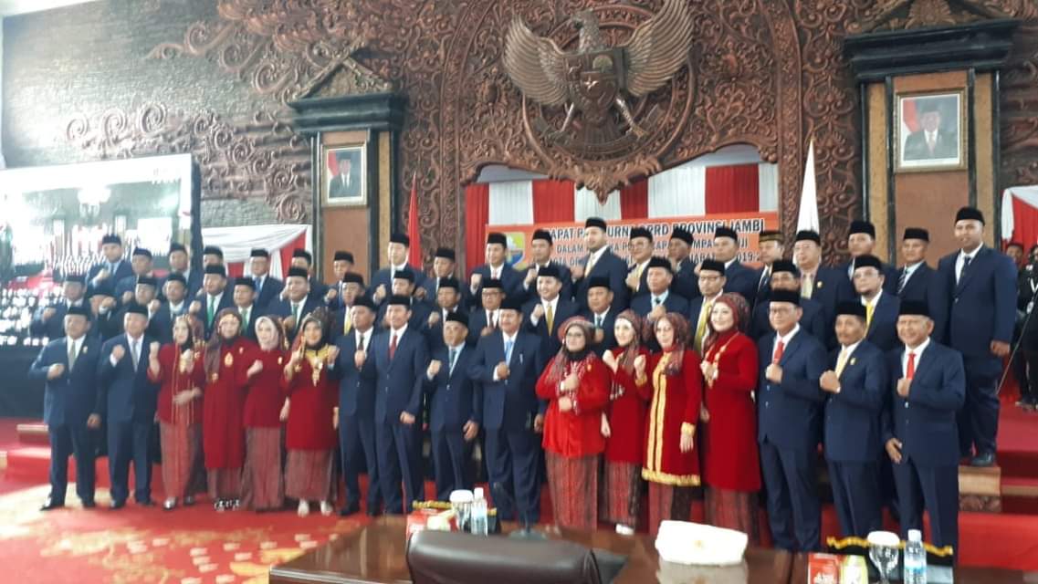 DPRD Provinsi Jambi 2019-2024 Resmi Dilantik, Ketua DPRD Sementara dari PDIP