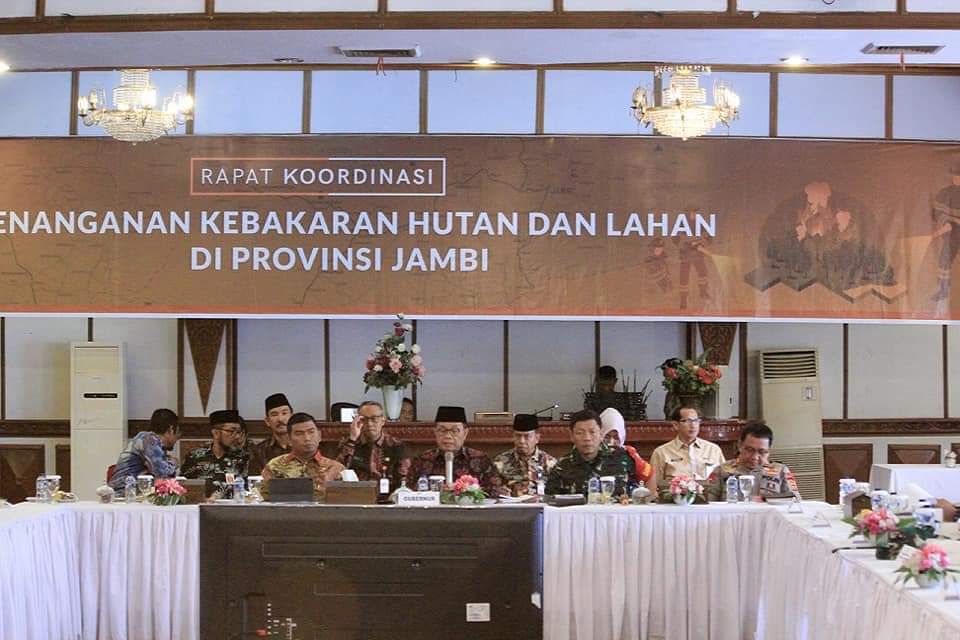 Gubernur Jambi Bersama Bupati/Wali Kota Komitmen Atasi Kebakaran Hutan dan Lahan