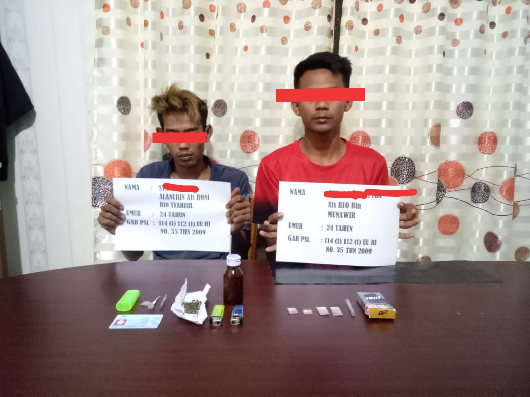 Dua Pemuda Diciduk Polisi Saat Pesta Sabu Dan Ganja Di Dusun Bangko