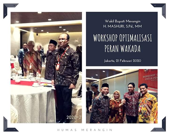 Wabup Merangin menghadiri workshop optimalisasi peran wakil kepala daerah