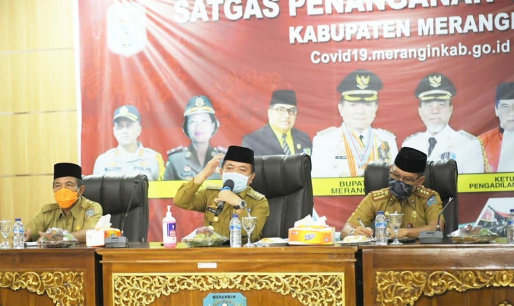 Bupati Merangin Kumpulkan Para Kades Lurah dan Camat Guna Percepatan Cegah Covid-19