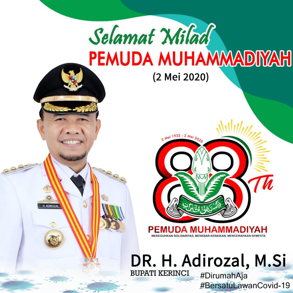 Milad Pemuda Muhammadiyah, Bupati Adirozal : Tetaplah Menjadi Generasi Penerus dan Pelurus