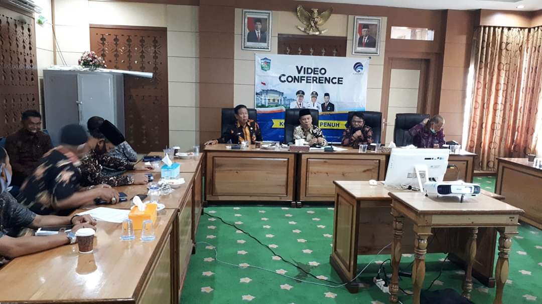 Sekda Alpian VideoTeleconference Bersama Dirjen Bina Keuangan