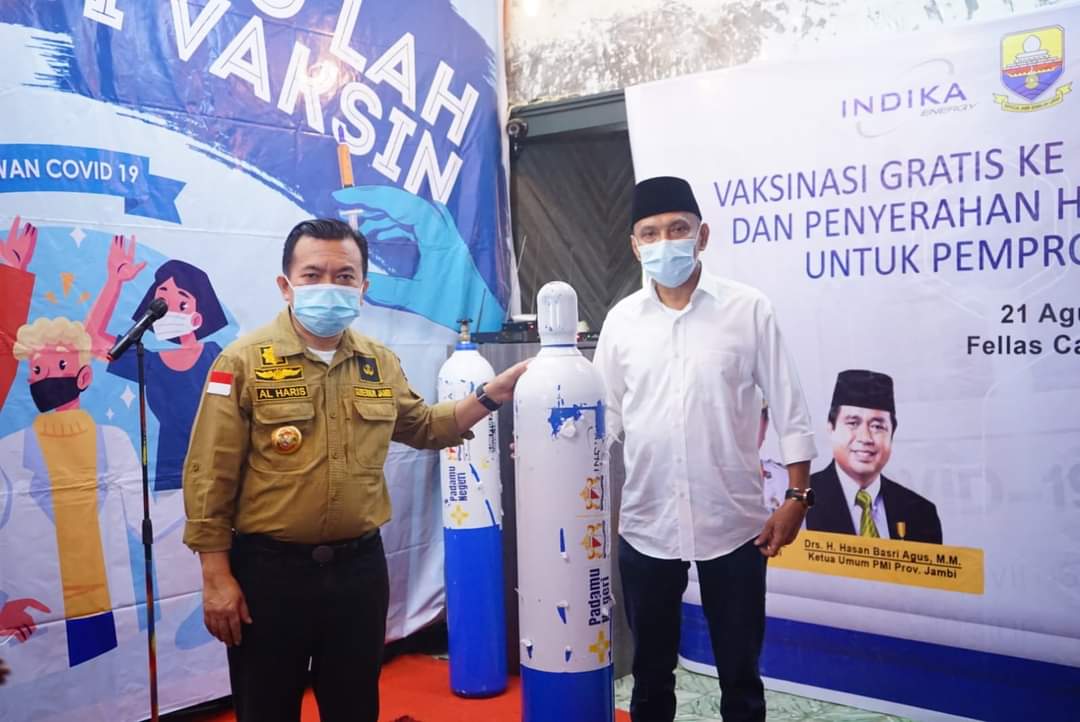 Al Haris Tinjau Vaksinasi dan Penyaluran Tabung Oksigen