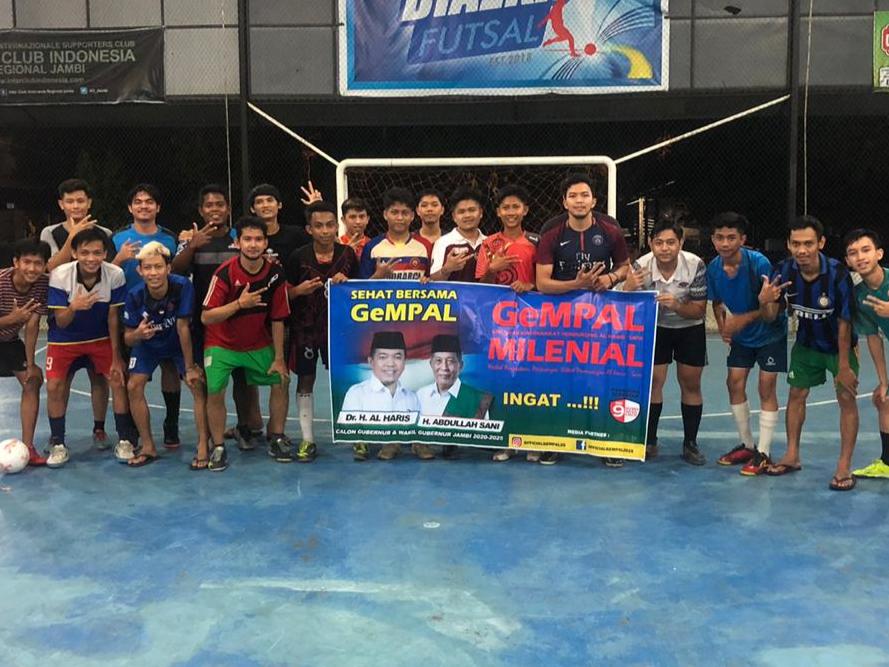 Putra Al Haris, Rivaldi Ikuti Fun Futsal GeMPAL Bersama Milenial Kota Jambi