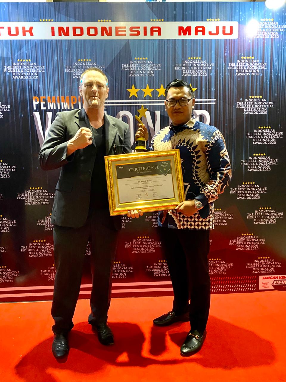 M Iqbal Linus Raih Penghargaan The Best Innovative Milenial Business Figure 2020