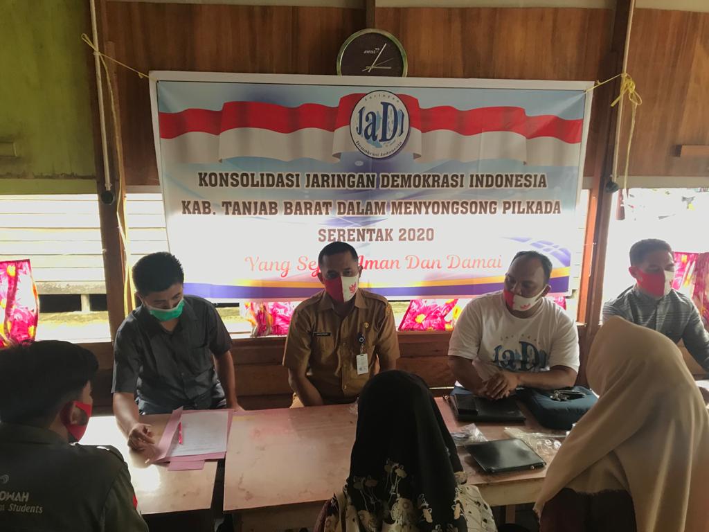 JaDI Tanjabbar Gandeng Bidang Politik Satintelkam Polres Tanjabbar Deklarasi Mendukung Pilkada 2020 di Tungkal Ilir