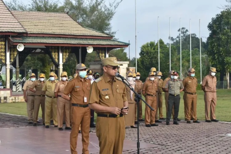 Pimpin Apel Gabungan, Bupati Cek Endra Tegaskan Pentingnya Menjaga Prokes