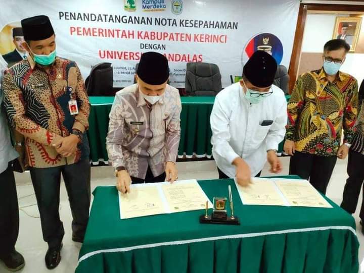 Tingkatkan SDM, Pemkab Kerinci MoU dengan Unand