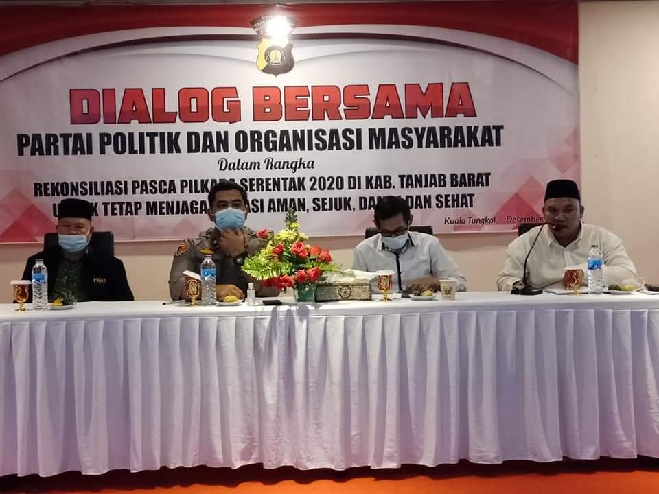 Pasca Pilkada 2020, Polres Tanjabbarat Gelar Dialog Bersama Parpol dan Ormas 