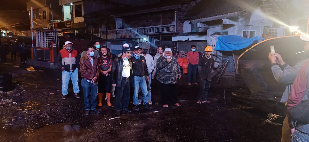 Langsung Diawasi Wako AJB,  Jalan Nasional Pasar Tanjung Bajure Mulus dan Tidak Becek Lagi