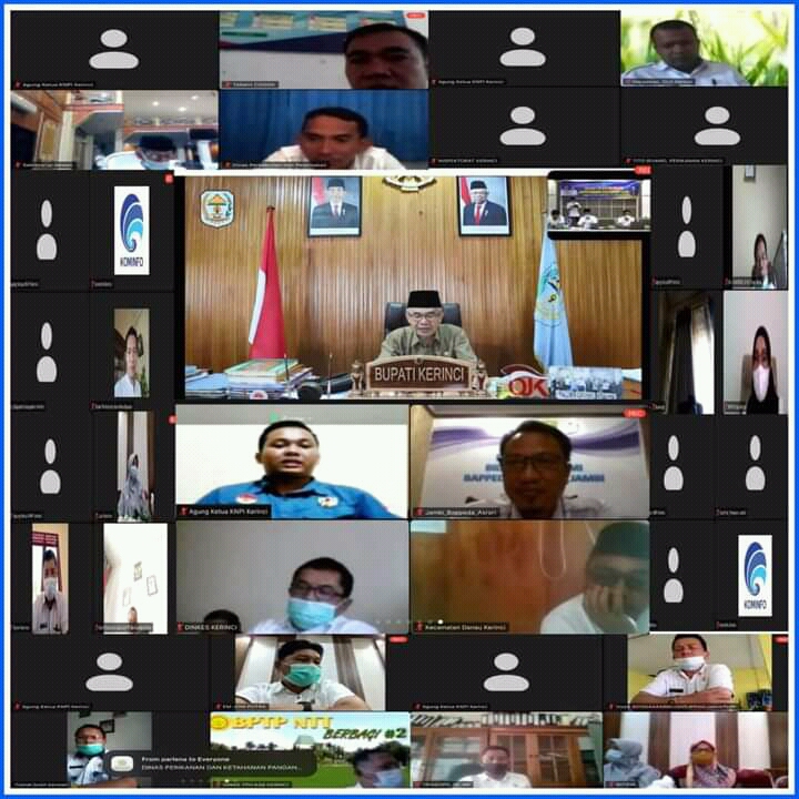 Pemkab Kerinci Mengelar Musrenbang Rancangan RKPD Kabupaten Kerinci Tahun 2022 melalui Video Conference