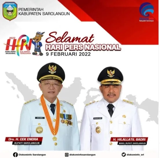 Bupati Cek Endra Ucapkan Selamat Hari Pers Nasional Tahun 2022