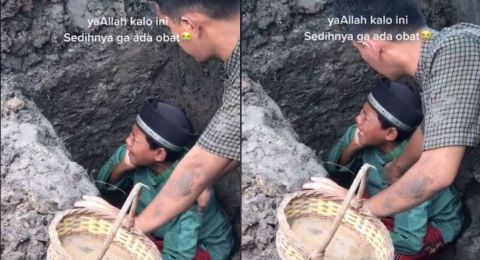 Mengharukan, Beredar Video Seorang Anak Kumandangkan Azan Untuk Jenazah sang Ayah