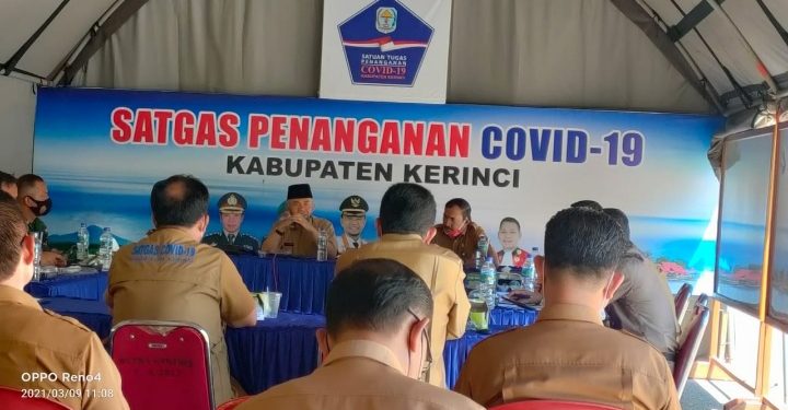 Bupati Kerinci Pimpin Rapat Tim Satgas Penanganan Covid-19