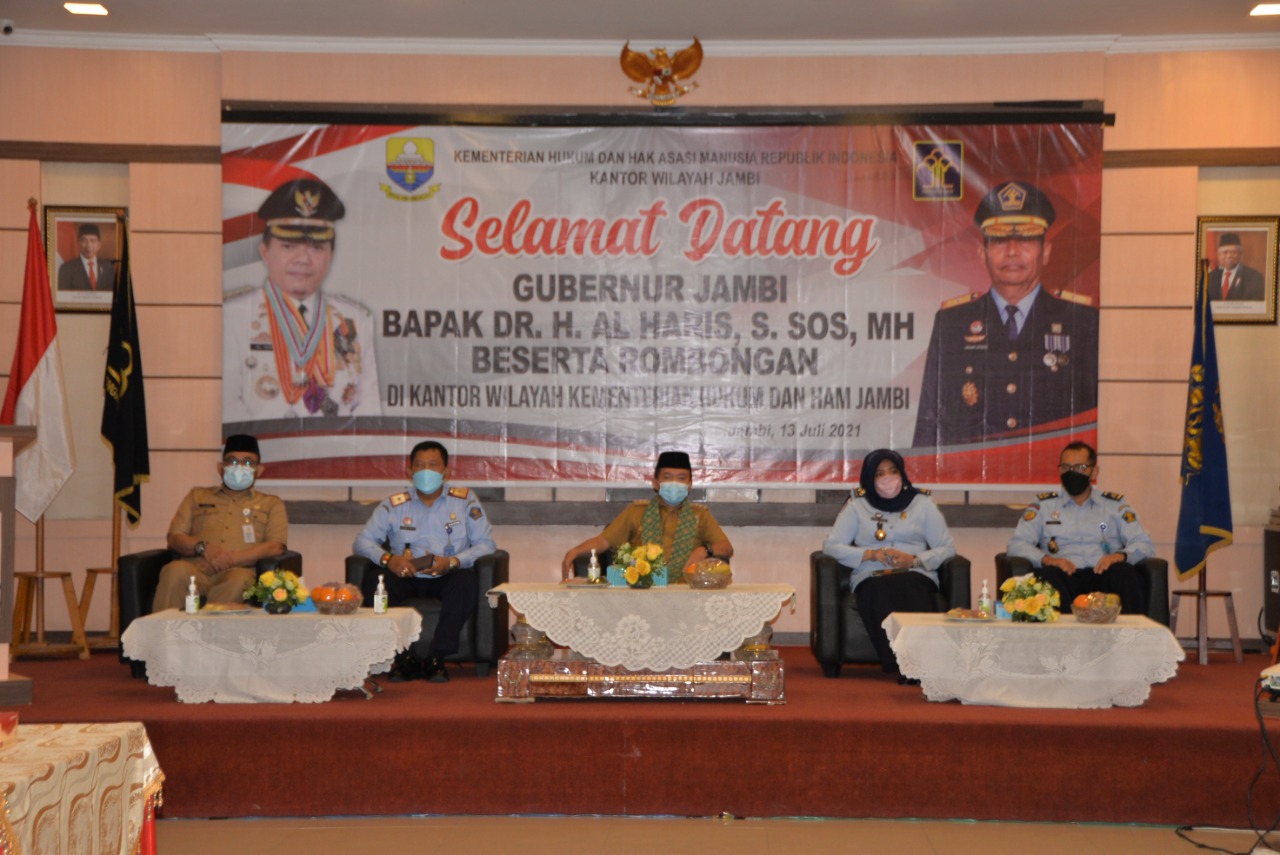 Gubernur Jambi H.Alharis Kunjungi Kanwil Kemenkumham Jambi