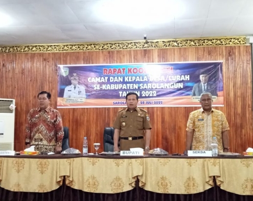 PJ Bupati Henrizal Pimpin Rakor Camat Dan Kades Se Kabupaten Sarolangun