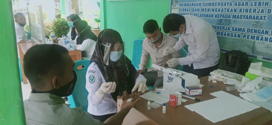 Antisipasi Wabah Covid-19, KPU Sarolangun Gelar Rapit Test Penyelenggara Pilgub Jambi