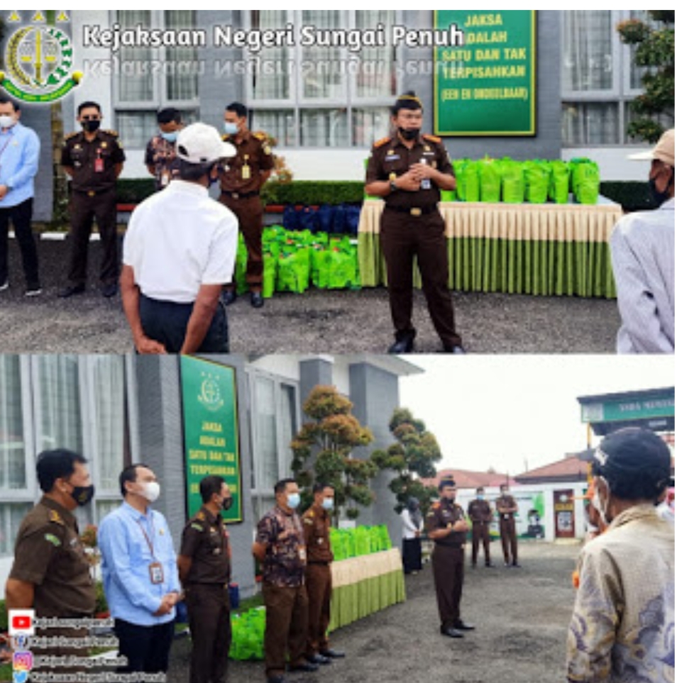 Kejaksaan Sungai Penuh Bagikan Ratusan Paket Sembako Bagi Masyarakat Terdampak Covid_19