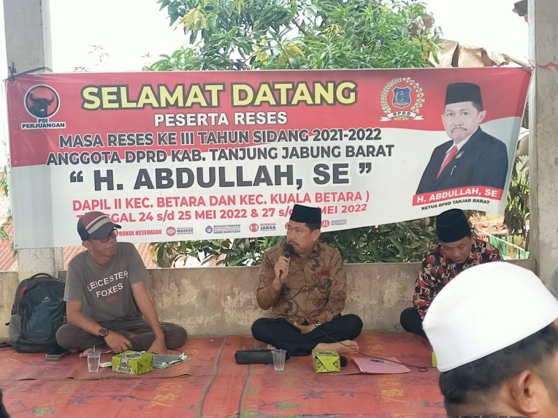 Ketua DPRD Tanjab Barat Tampung Aspirasi Masyarakat Desa Pematang Buluh