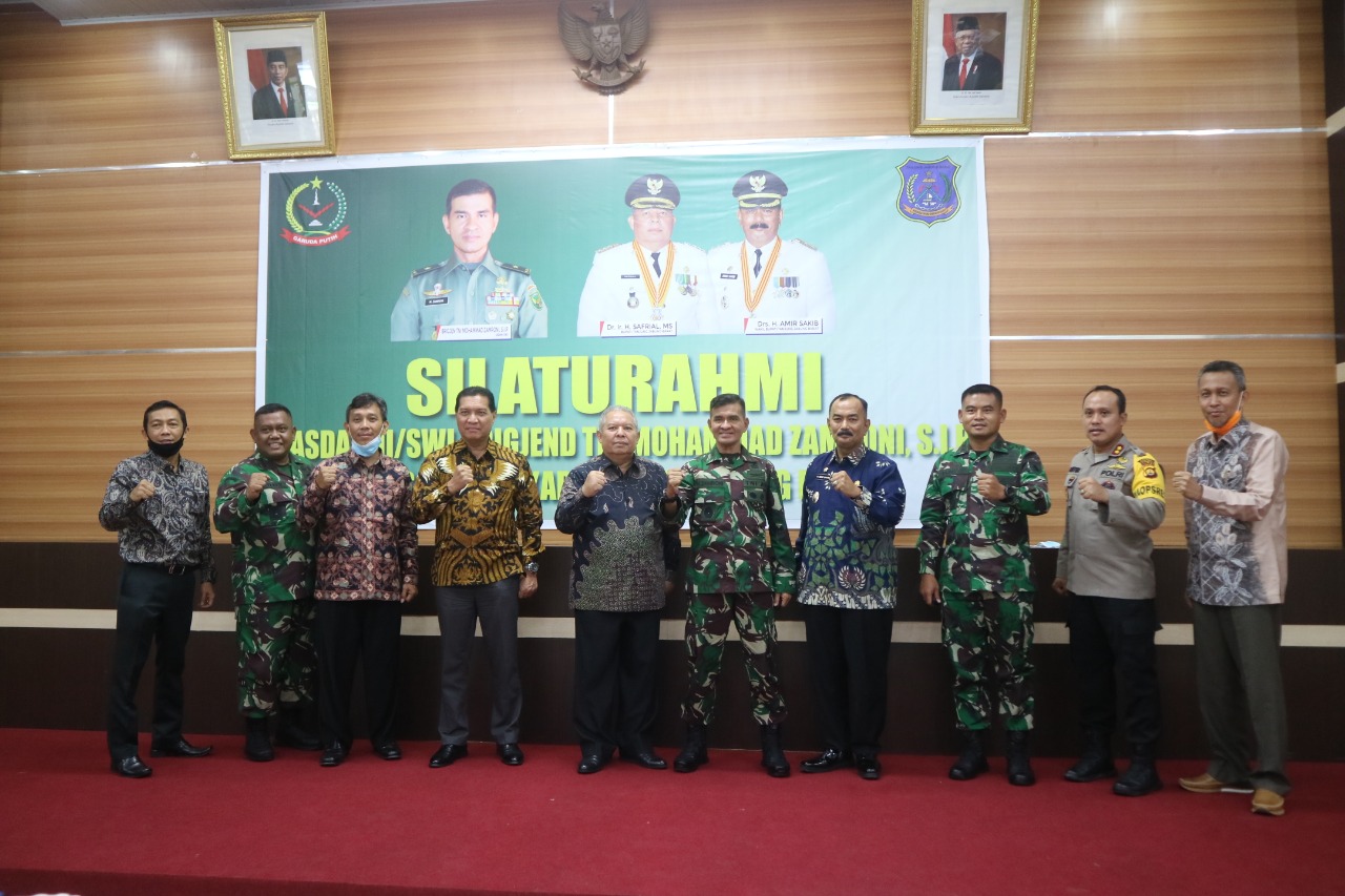 Bupati Tanjab Barat Sambut Kunjungan Kasdam II/Sriwijaya Palembang