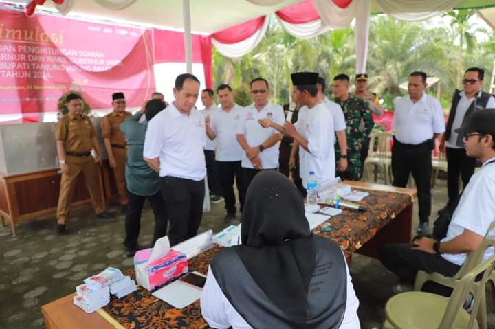 Pjs. Bupati Tanjab Barat Ikuti Simulasi Pemungutan dan Penghitungan Suara