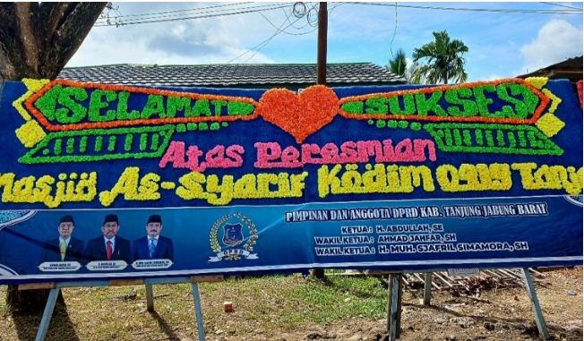 Peresmian Masjid As-Syarif Kodim 0419/Tanjab, Pimpinan dan Anggota DPRD Kirim Floris