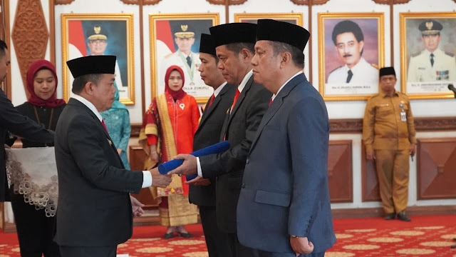 Kukuhkan Pjs Tiga Wilayah, Gubernur Al Haris: Jaga Sinergitas dan Kondusifitas Daerah
