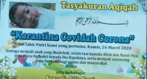 Lahir di Tengah Pandemi Covid 19, Bayi Baru Lahir ini Diberi Nama Yang Bikin Ngakak Warganet