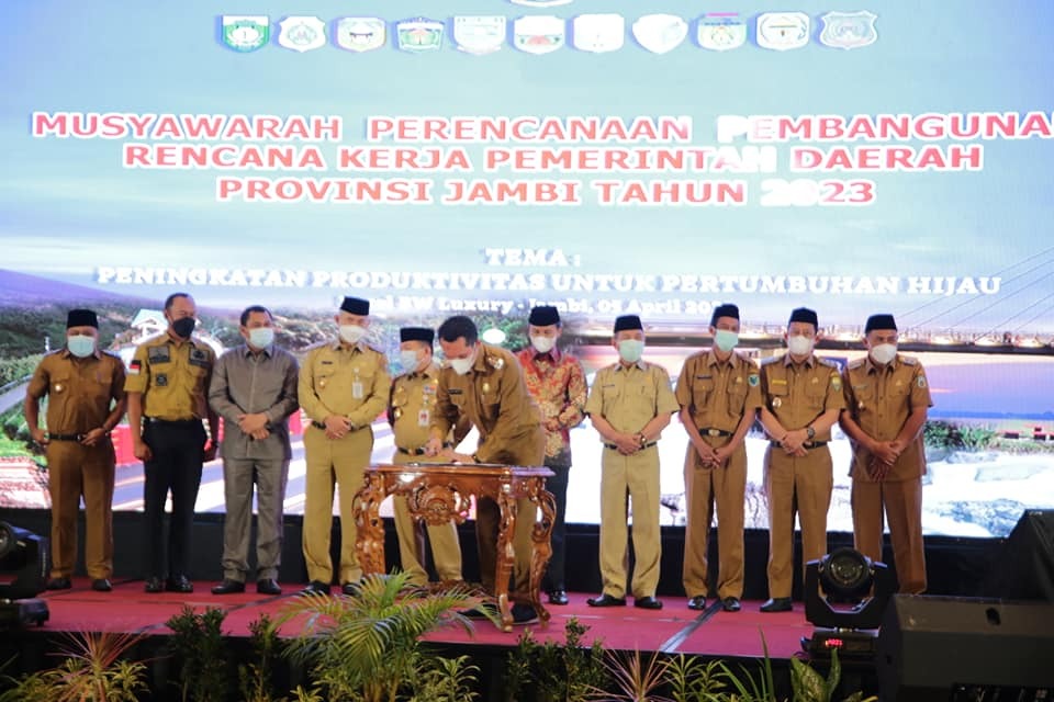 Wawako Antos Hadiri Musrenbang RKPD Provinsi Jambi Tahun 2023.