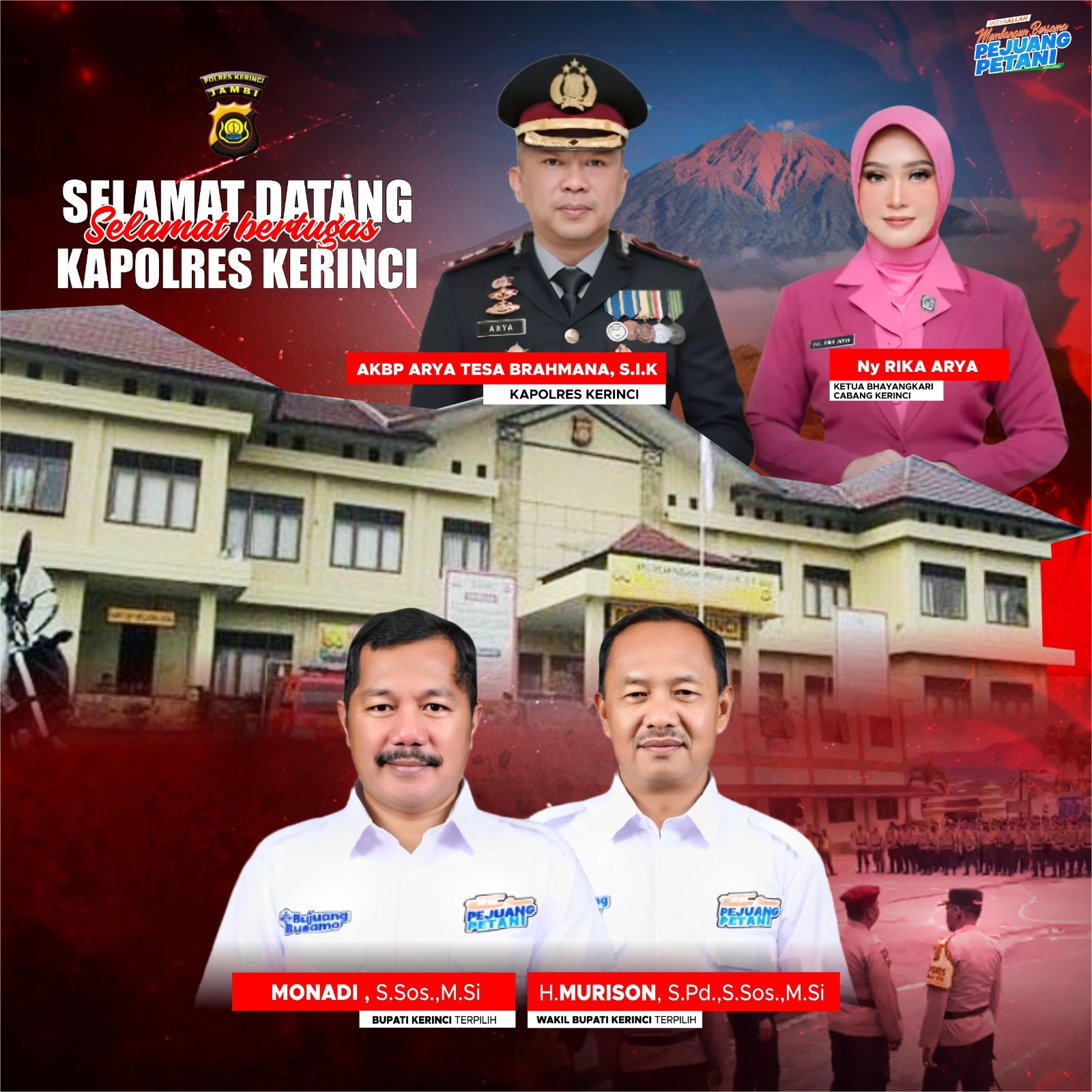 Energi Baru, Bupati Dan Wakil Bupati Terpilih Siap Bersinergi Bersama Kapolres Kerinci
