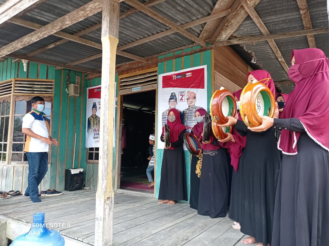 Disambut Dengan Rebana, Syafril Nursal Silaturrahmi Bersama Warga Sungai Terap