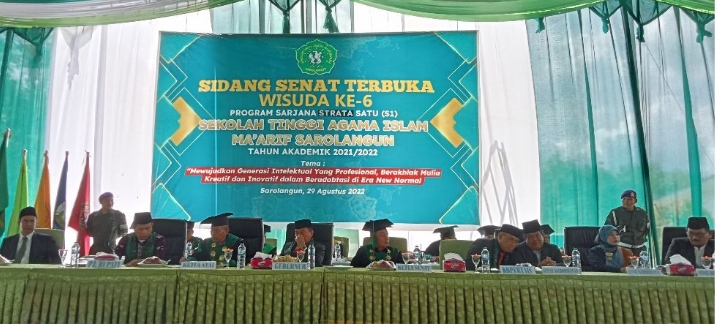 Pj Bupati Sarolangun Dampingi Gubernur Jambi Hadiri Wisuda Ke-6 STAI Ma’arif