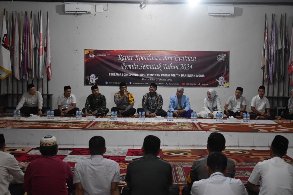 KPU Tebo Gelar Rakor Evaluasi Bersama Forkompinda