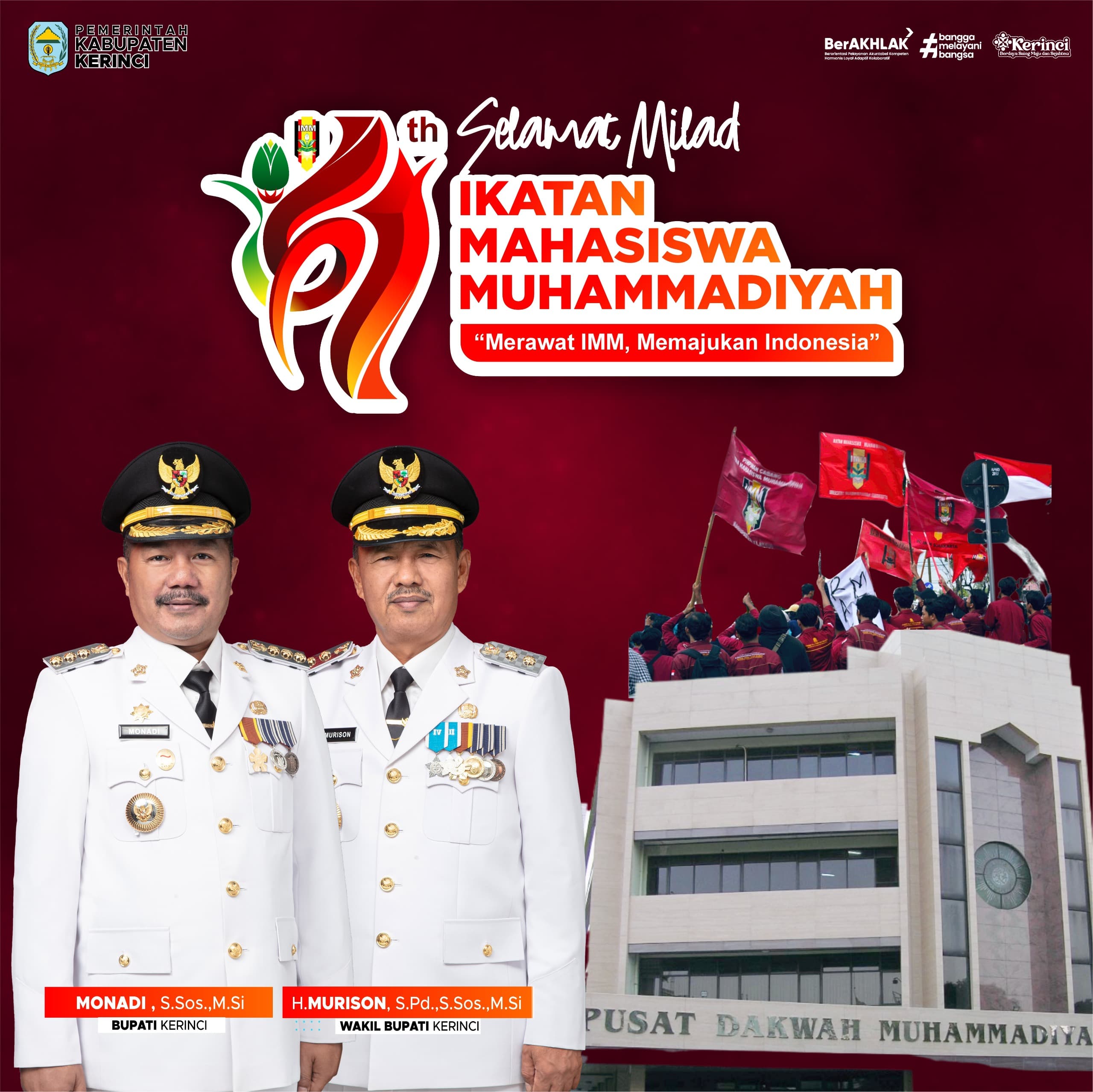 Merawat Generasi Unggul Indonesia Berkemajuan, Selamat Milad ke-61 IMM